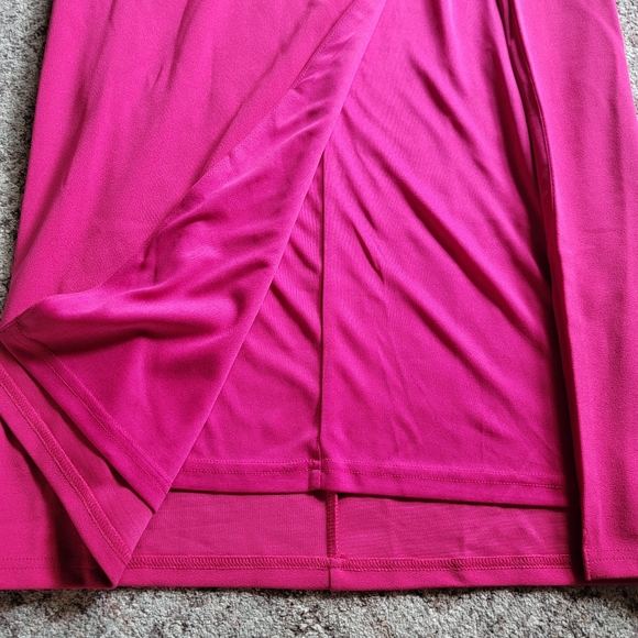NWT Lulus Sensational Beauty Dark Pink Strapless Maxi Dress High Slit Medium - Picture 7 of 13